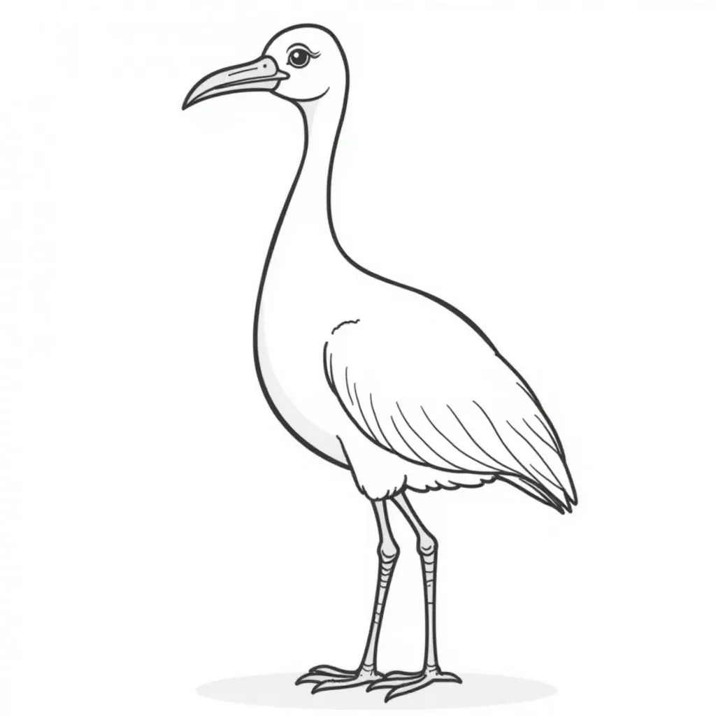 Elegant Egret Coloring Page for Bird Lovers