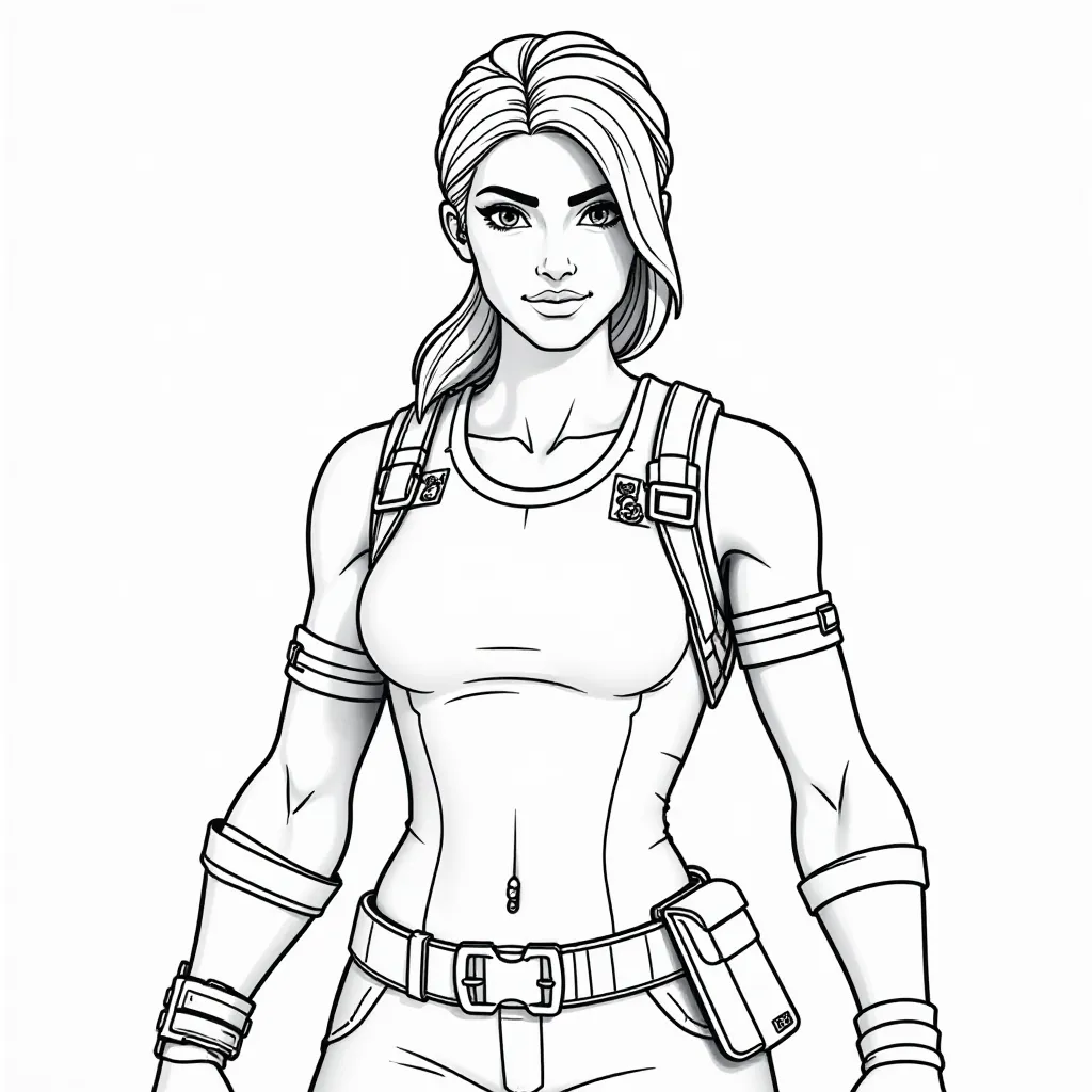 Fortnite Female Skin Coloring Page