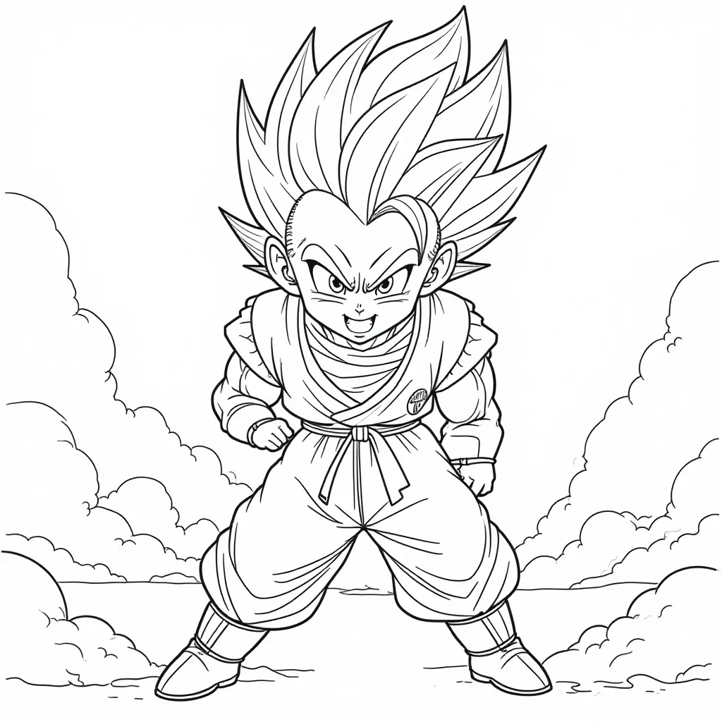 Gohan Super Saiyan Coloring Page
