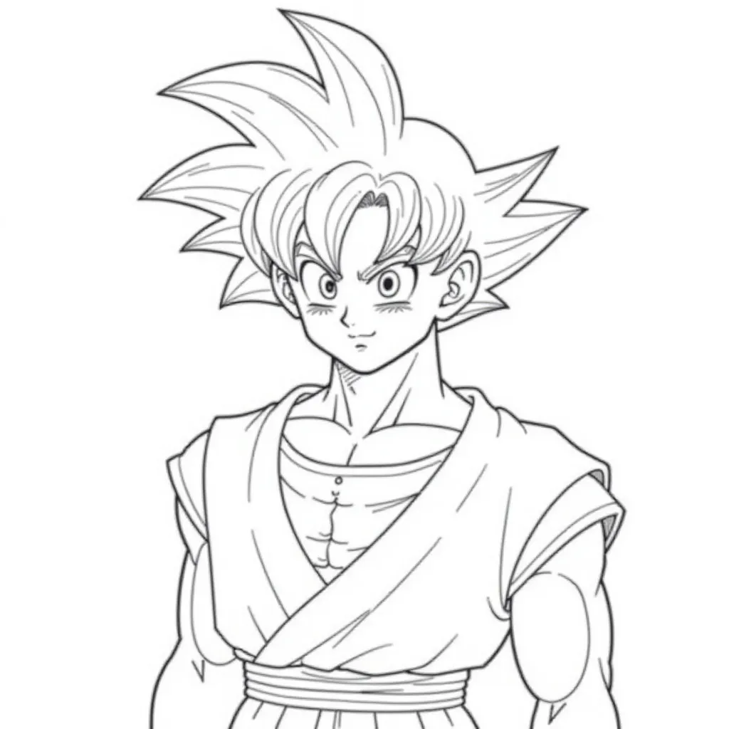 Goku from Dragon Ball Z Coloring Page