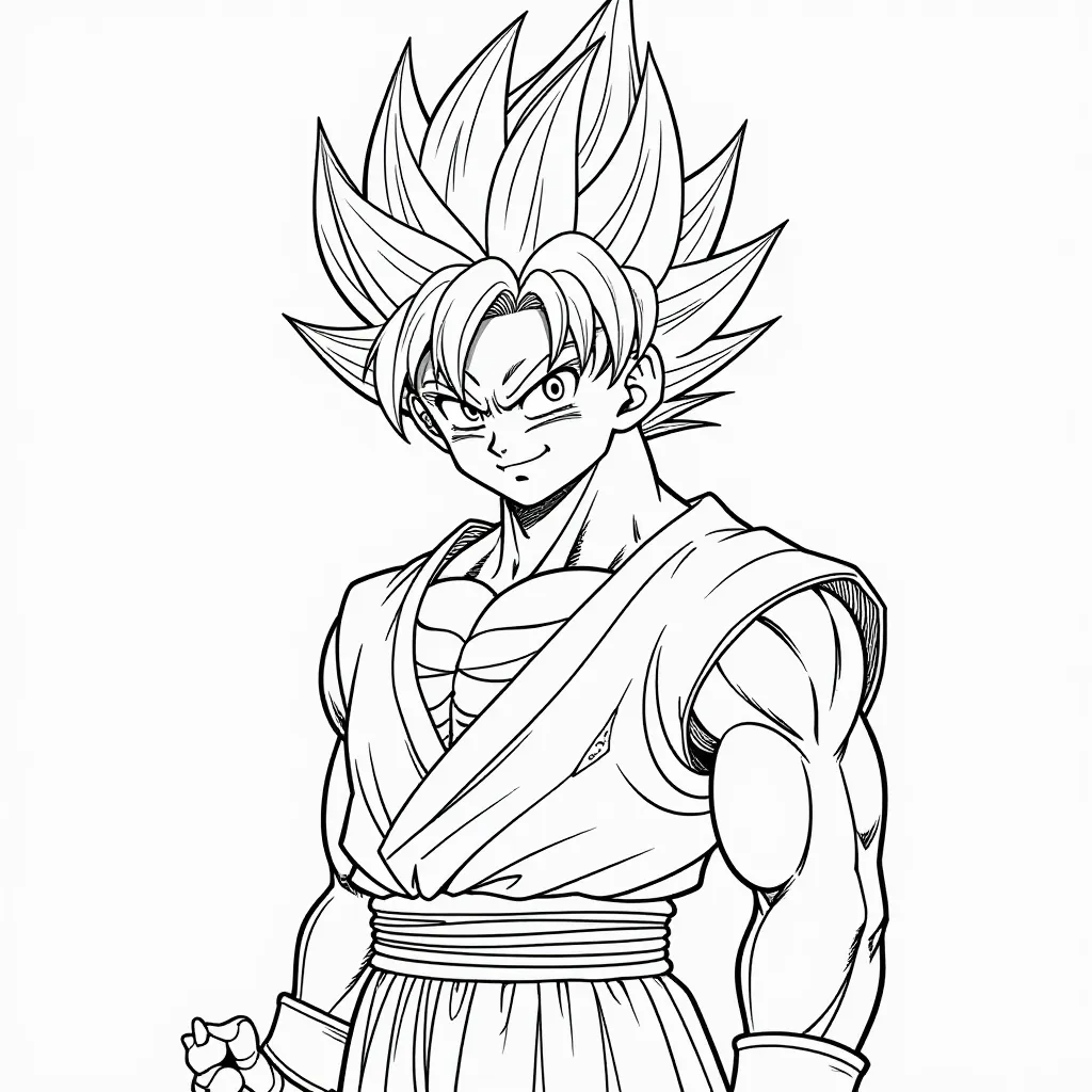 Goku Super Saiyan Coloring Page