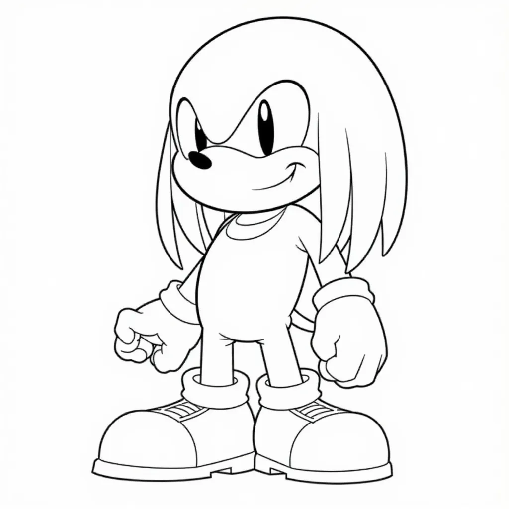 Knuckles the Echidna Coloring Page - Printable Fun