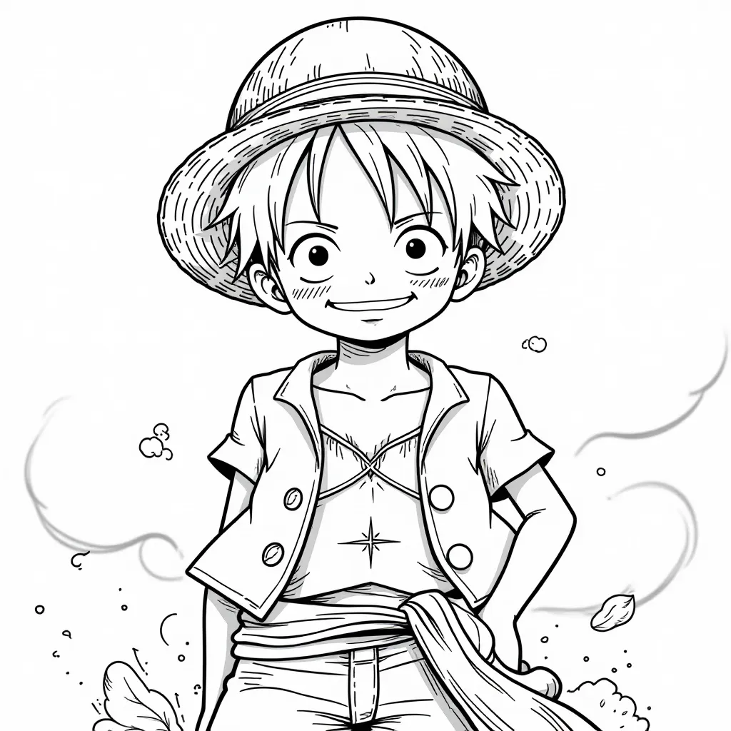 Luffy from One Piece coloring page