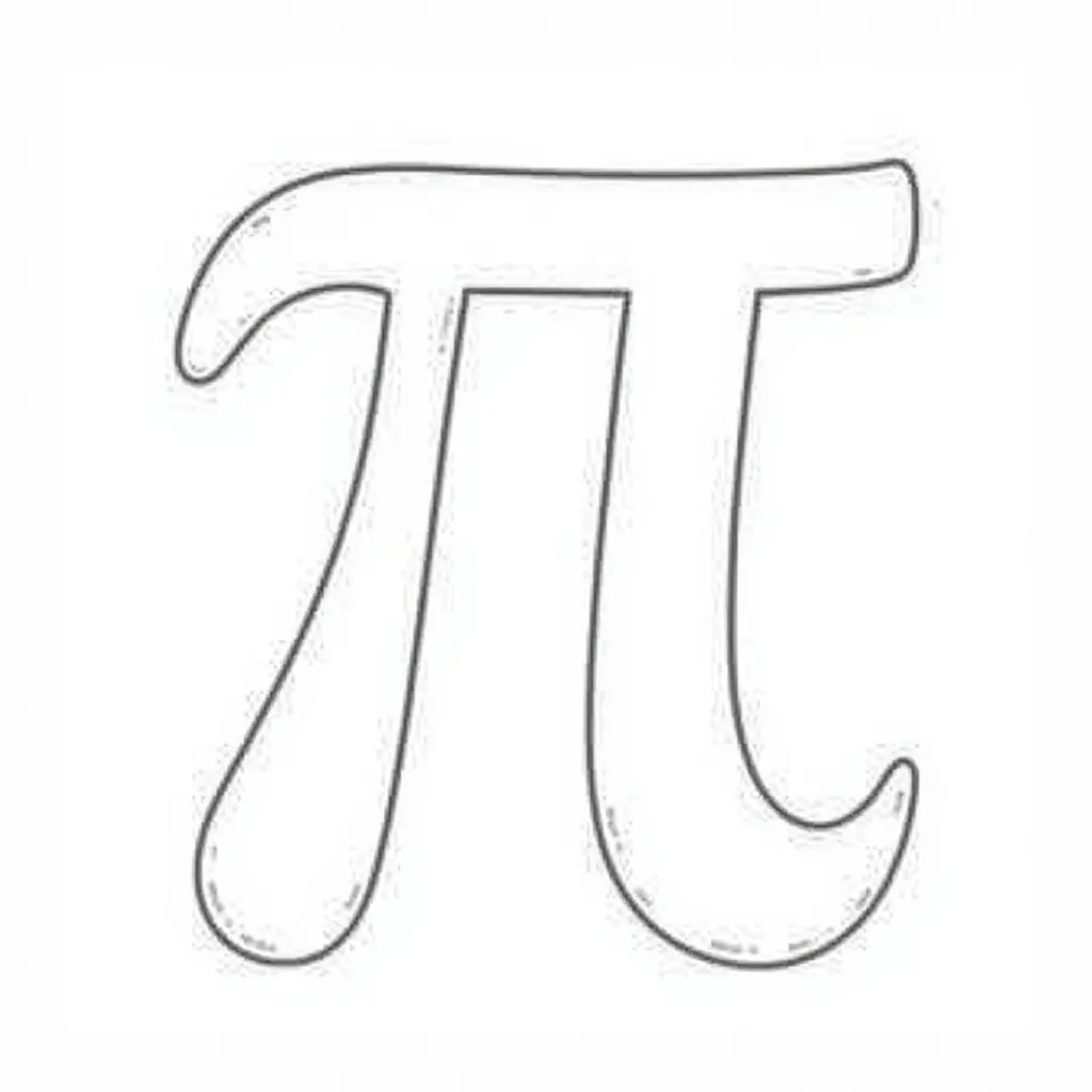Pi Symbol Coloring Page