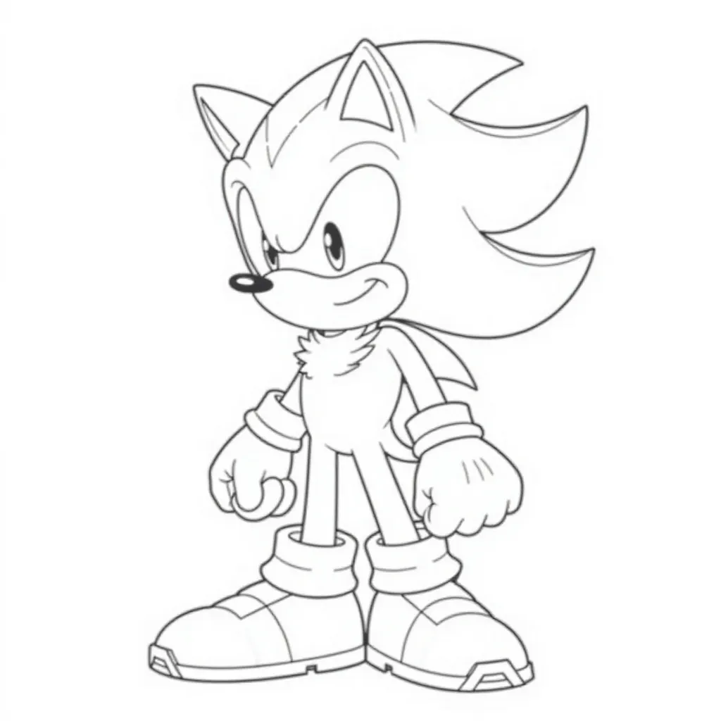Shadow the Hedgehog Coloring Page