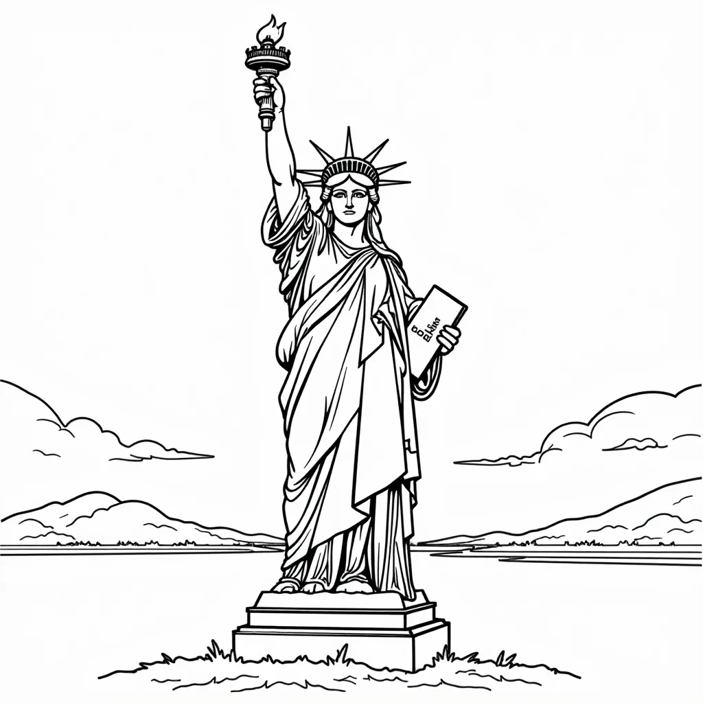 Statue of Liberty Coloring Page