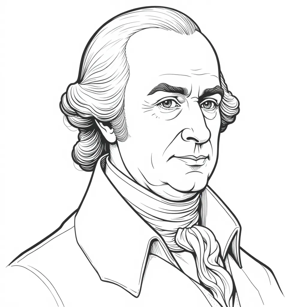 George Washington Portrait Coloring Page