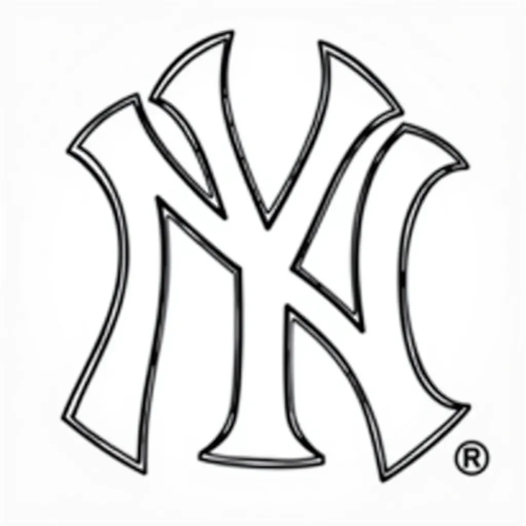 New York Yankees Logo Coloring Page